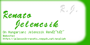 renato jelencsik business card